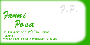 fanni posa business card